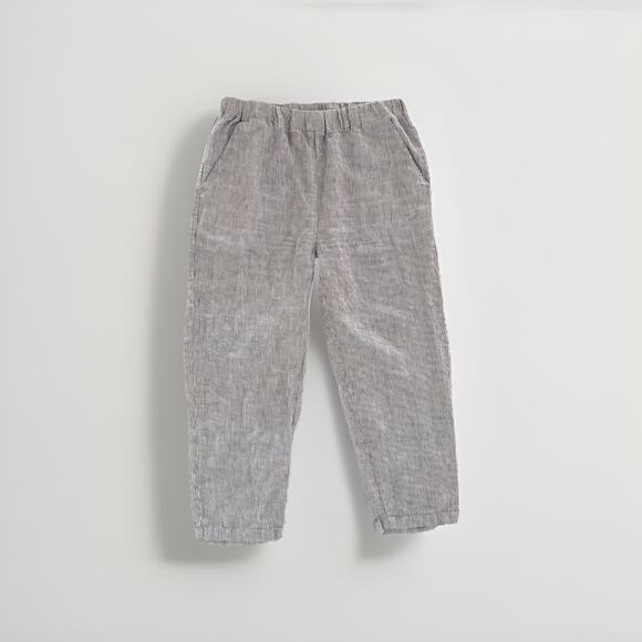 Quince Pants Women’s Size Medium Blue White Stripe European Linen Woven Beach - Picture 1 of 11
